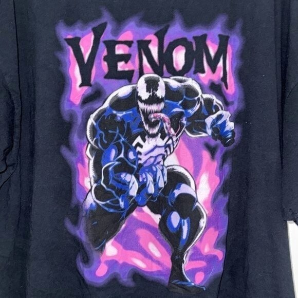 Marvel Venom Graphic Black T-Shirt 3X Featuring Bold Comic Design - Picture 4 of 7